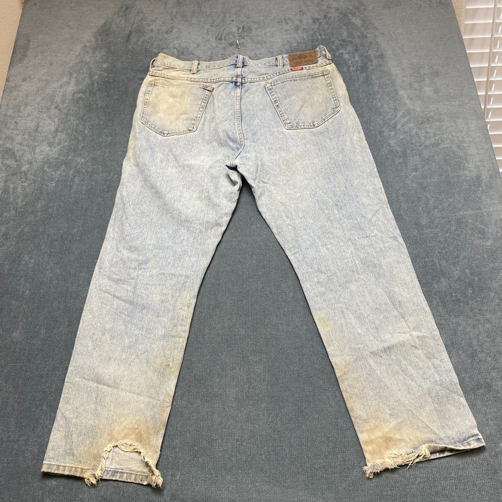 Wrangler Jeans Mens 38x30 Blue Denim Light Wash Pockets Straight Leg Streetwear